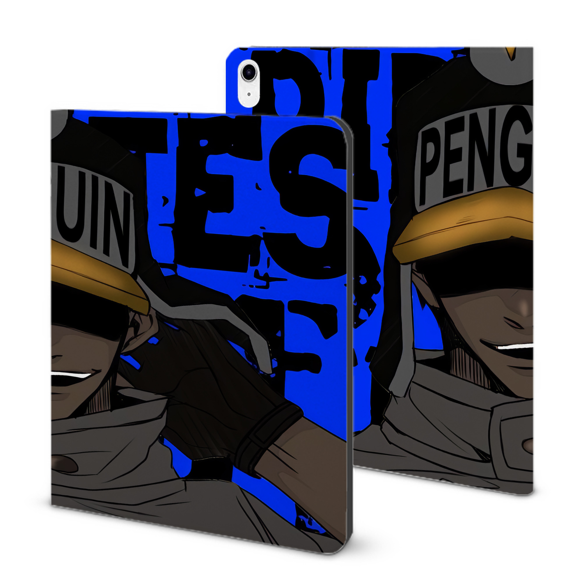 （画像用） ワンピース ONE PIECE IPad ケース ブック型 PUレザー TPU 耐衝撃 軽量 薄型 ペン収納なし 全面保護 IPad 各モデル対応